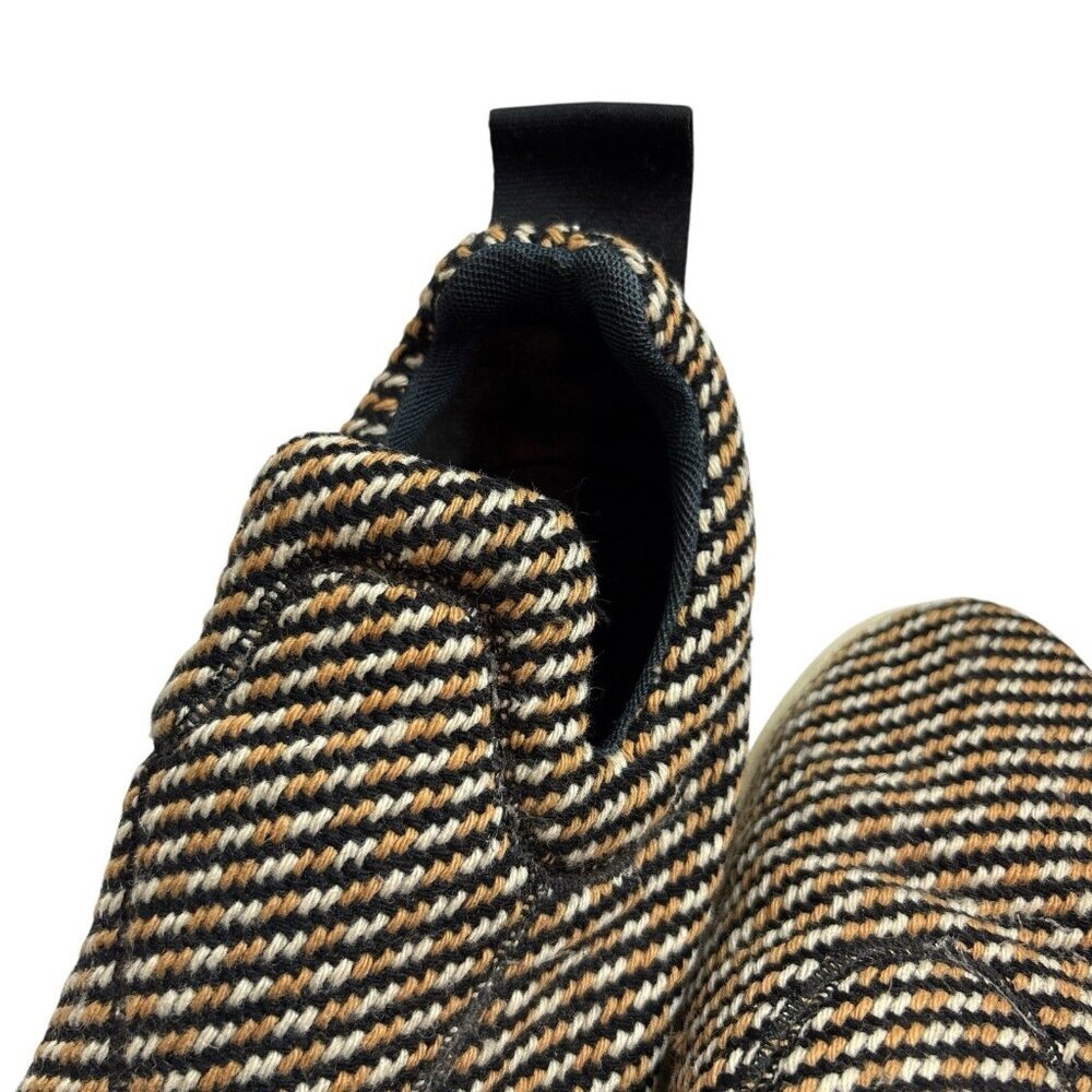 CELINE Paris Retro Tweed Knit Slip-On Sneakers Flats Tan Brown Beige ~Size 8.5 - Picture 5 of 15
